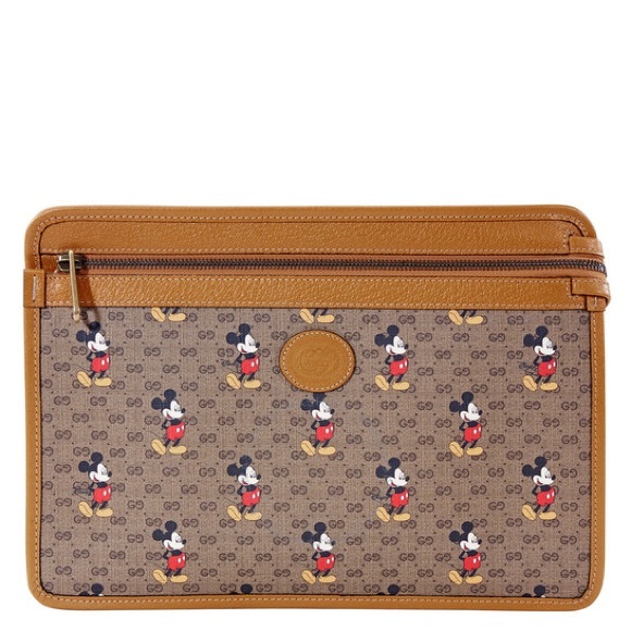 New Gucci X Disney GG Canvas Mickey Mouse Pouch Clutch Bag - Picture 5 of 16